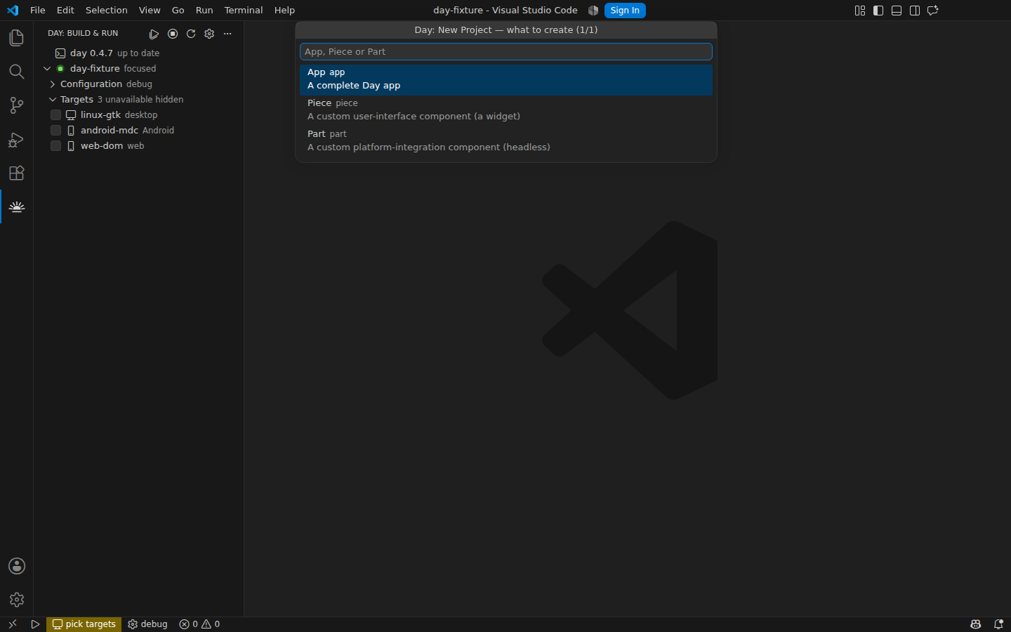 New Project: an app, a piece, or a part — Linux, GTK 4