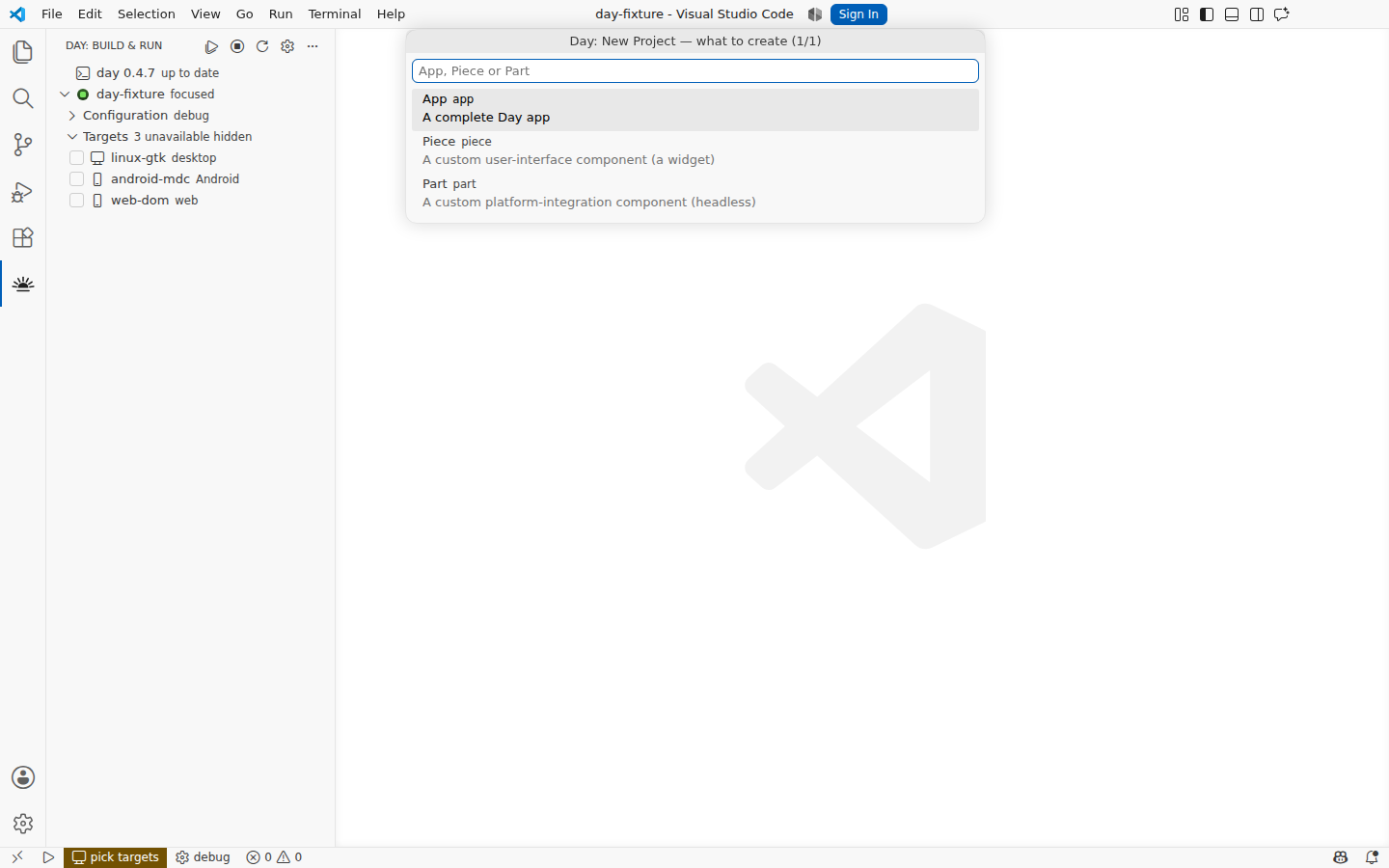 New Project: an app, a piece, or a part — Linux, GTK 4
