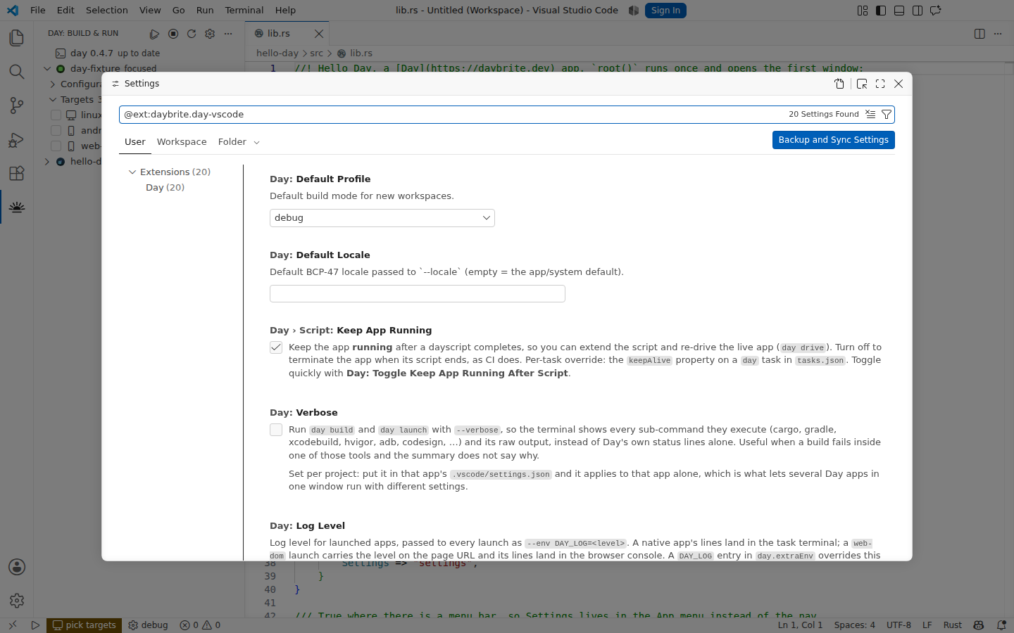 The extension's settings, from CLI path to agent access — Linux, GTK 4