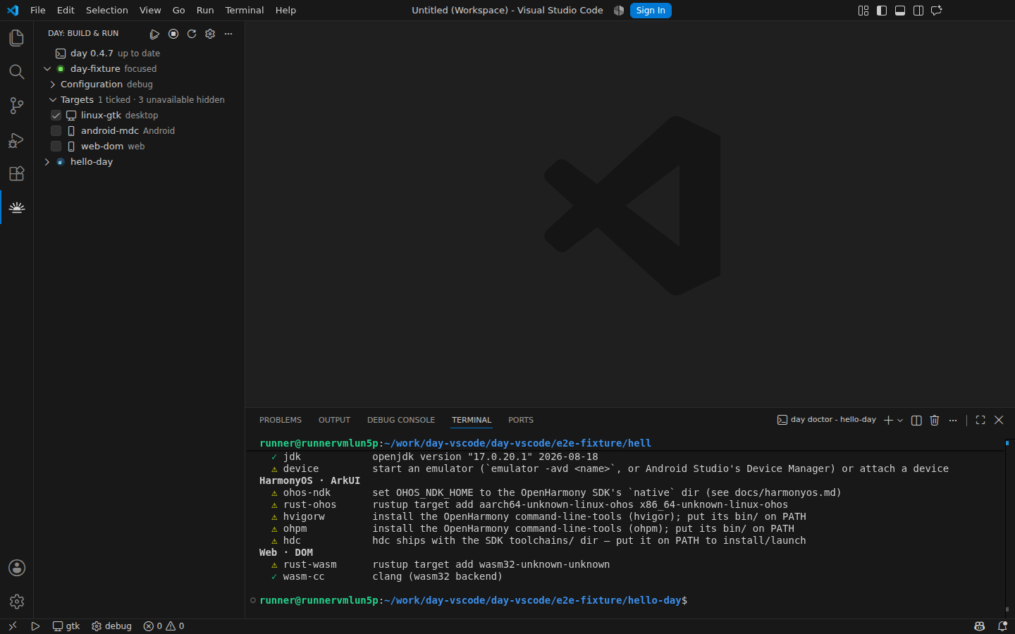 Back to idle after Stop All — Linux, GTK 4