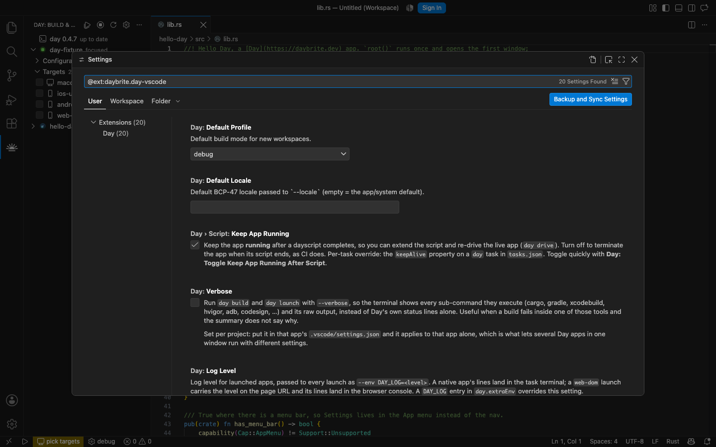 The extension's settings, from CLI path to agent access — macOS, AppKit