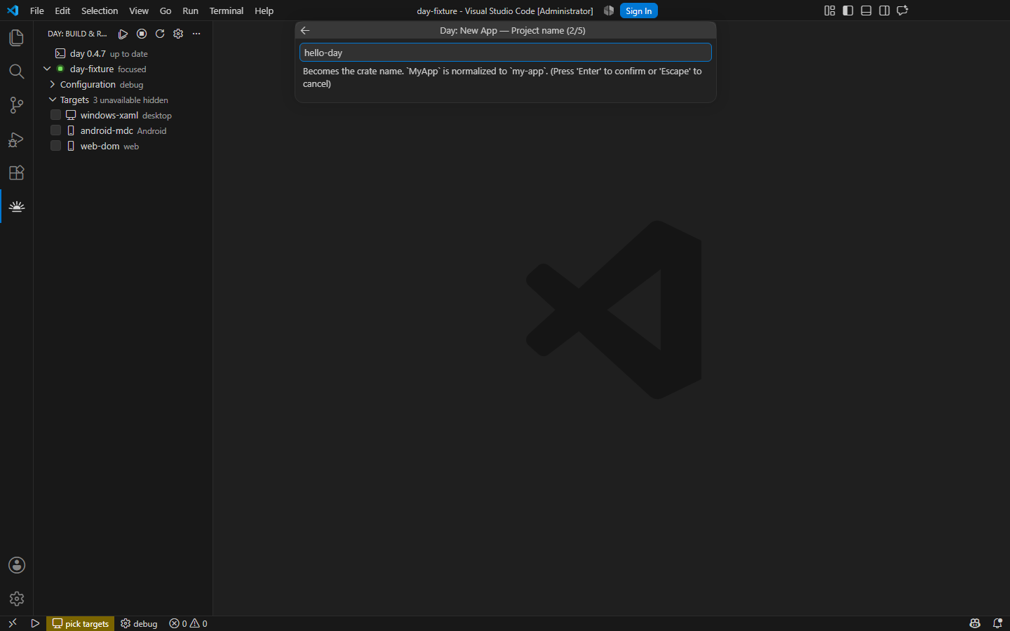 Naming the app, validated as you type — Windows, XAML