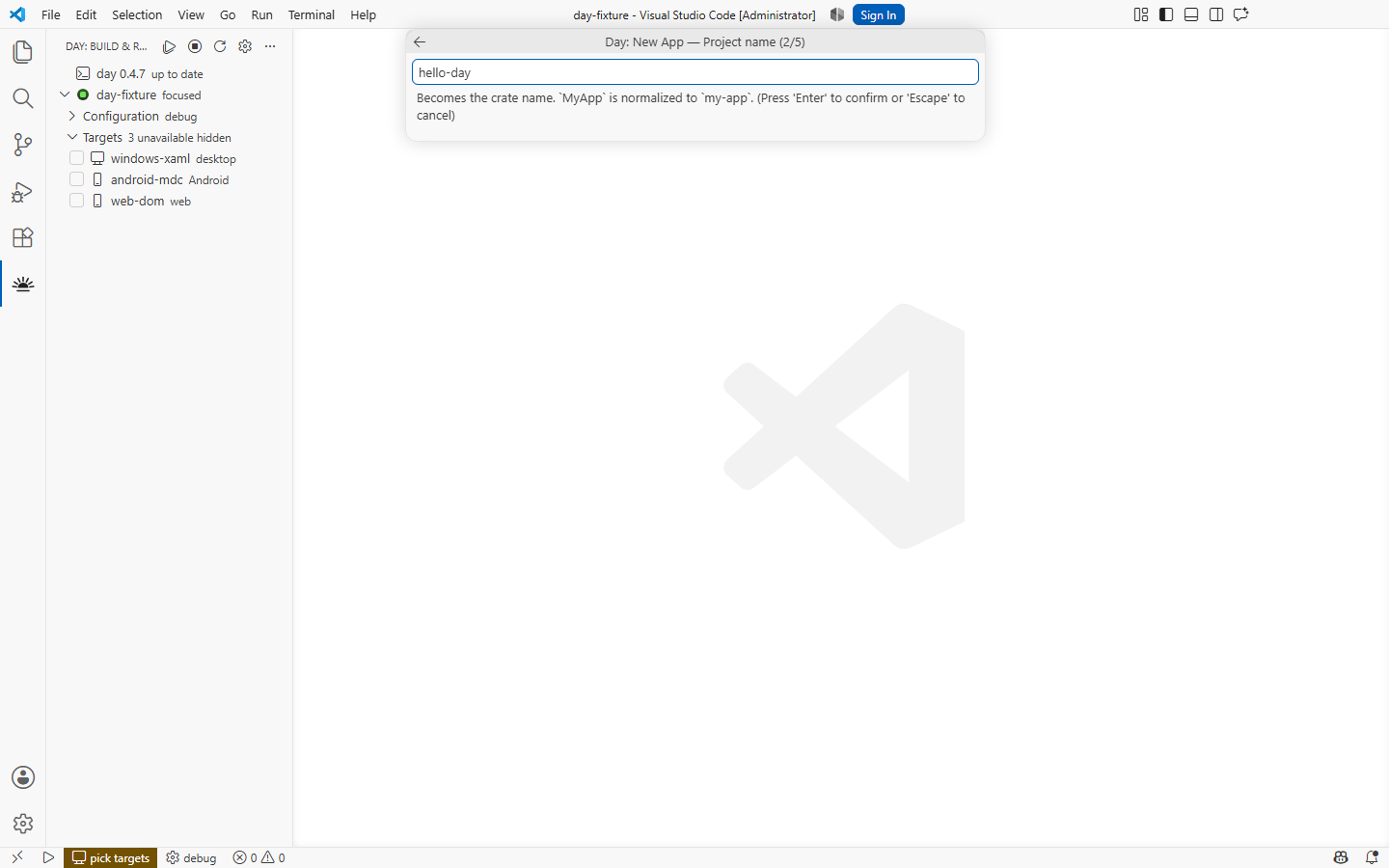 Naming the app, validated as you type — Windows, XAML